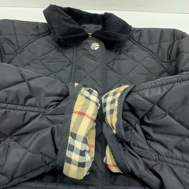 Burberry Burberry Black Waist-Cinched Quilted Jacket 0079 Size S / US 4 / IT 40 - 8 Thumbnail