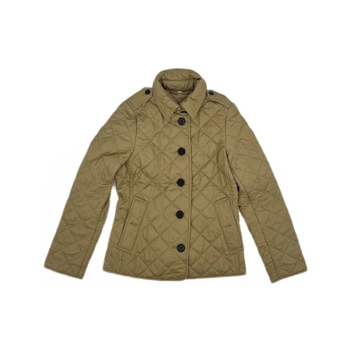 Burberry Burberry Beige Quilted Collar Button Jacket 0079 Size S / US 4 / IT 40 - 2 Thumbnail
