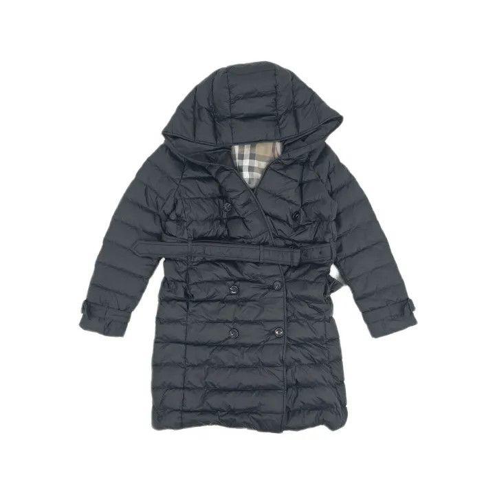 Burberry Burberry Black Double-Breasted Long Down Jacket 0079 Size S / US 4 / IT 40 - 2 Thumbnail