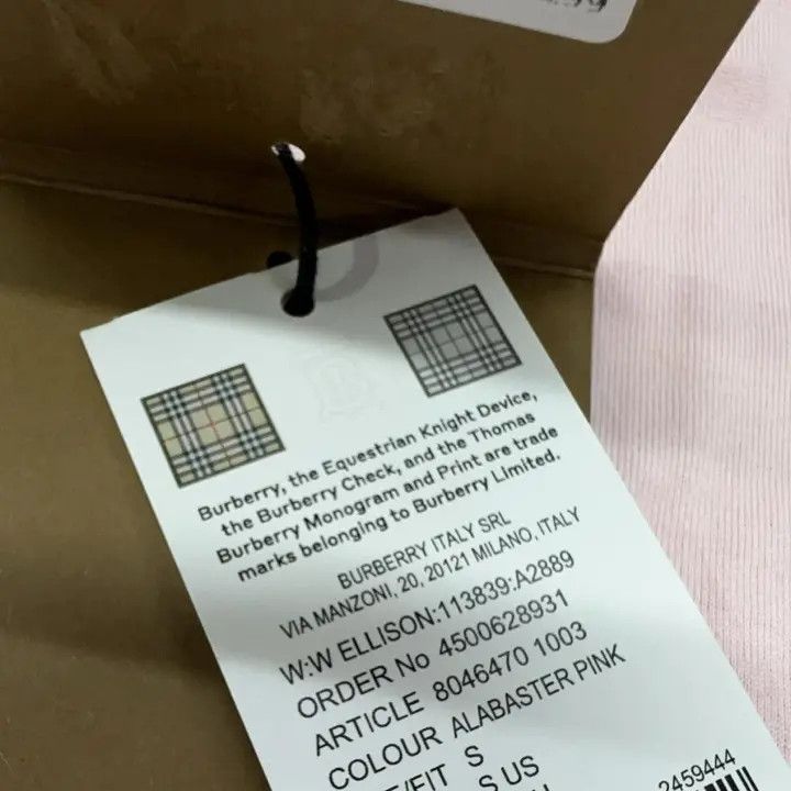 Burberry Burberry Logo Print Short Sleeve T-shirt in Pink 0079 Size S / US 4 / IT 40 - 7 Thumbnail