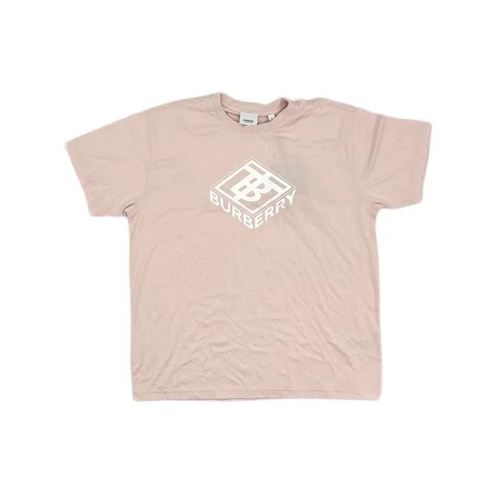 Burberry Burberry Logo Print Short Sleeve T-shirt in Pink 0079 Size S / US 4 / IT 40 - 2 Thumbnail