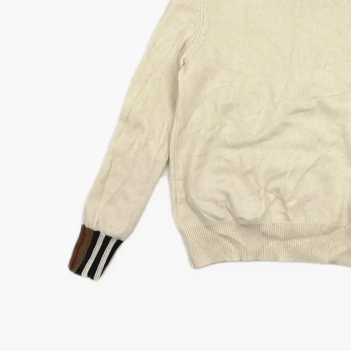 Burberry Burberry White Logo Striped Knit Sweater 0079 Size S / US 4 / IT 40 - 5 Thumbnail