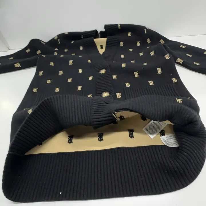 Burberry Burberry Black Logo Knit Cardigan for Women 0079 Size S / US 4 / IT 40 - 8 Thumbnail
