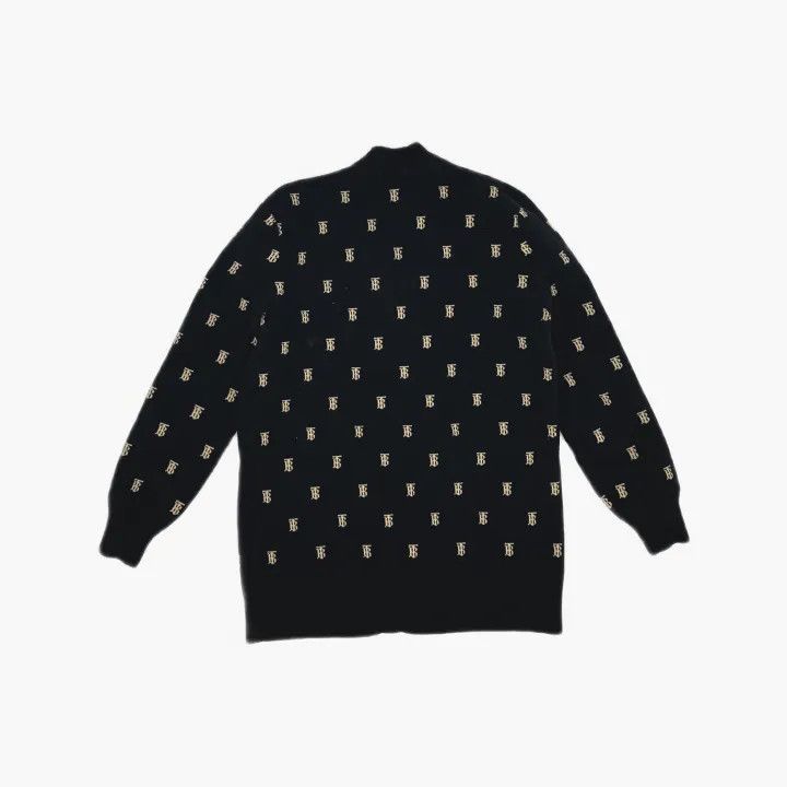 Burberry Burberry Black Logo Knit Cardigan for Women 0079 Size S / US 4 / IT 40 - 3 Thumbnail
