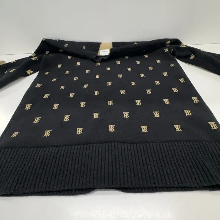 Burberry Burberry Black Logo Knit Cardigan for Women 0079 Size S / US 4 / IT 40 - 10 Thumbnail