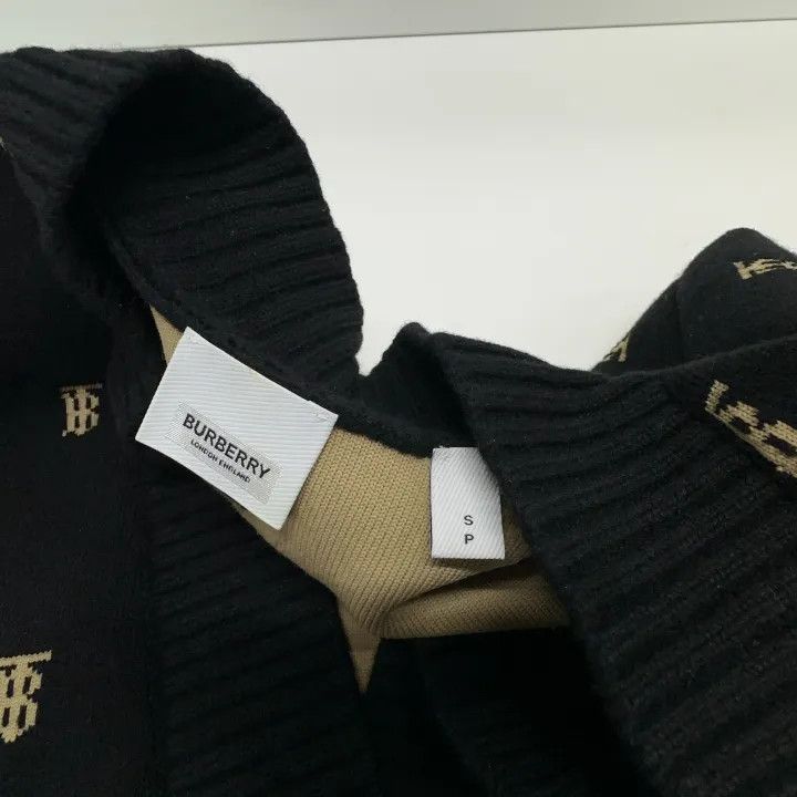 Burberry Burberry Black Logo Knit Cardigan for Women 0079 Size S / US 4 / IT 40 - 4 Thumbnail