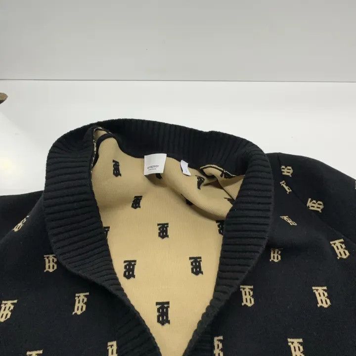 Burberry Burberry Black Logo Knit Cardigan for Women 0079 Size S / US 4 / IT 40 - 6 Thumbnail