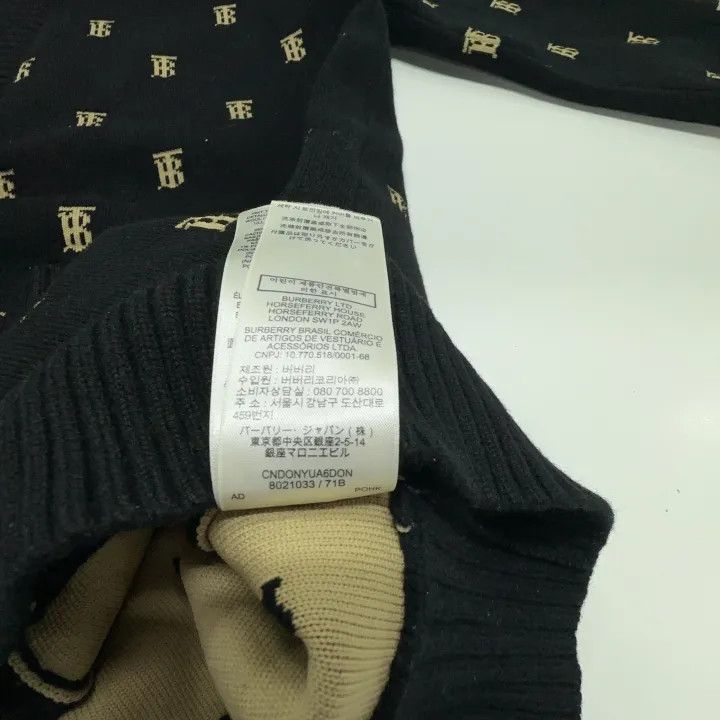 Burberry Burberry Black Logo Knit Cardigan for Women 0079 Size S / US 4 / IT 40 - 5 Thumbnail