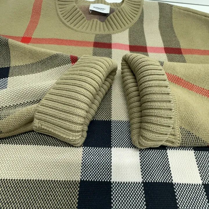 Burberry Burberry Check Pattern Wool Sweater for Women 0079 Size S / US 4 / IT 40 - 7 Thumbnail