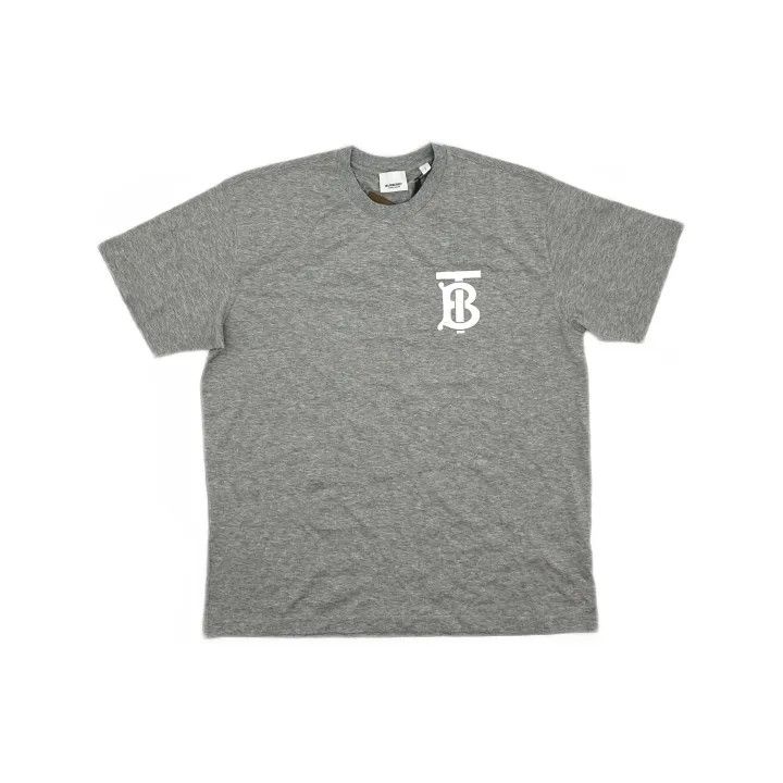 Burberry Burberry Gray Logo Graphic T-Shirt for Women 0079 Size S / US 4 / IT 40 - 2 Thumbnail