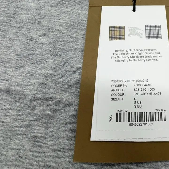 Burberry Burberry Gray Logo Graphic T-Shirt for Women 0079 Size S / US 4 / IT 40 - 8 Thumbnail