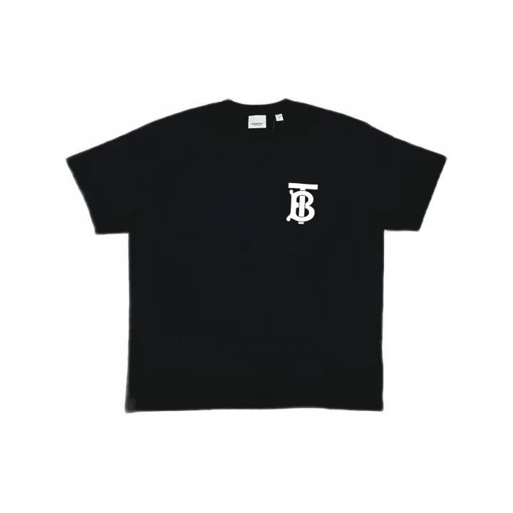 Burberry Burberry Monogram Oversized T-shirt in Black 0079 Size M / US 6-8 / IT 42-44 - 2 Thumbnail