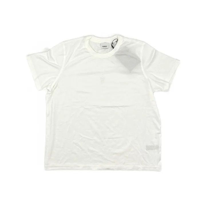 Burberry Burberry Monogram Logo Cotton T-Shirt White 0079 Size XL / US 12-14 / IT 48-50 - 2 Thumbnail