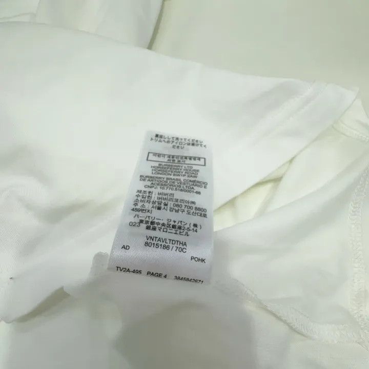Burberry Burberry Monogram Logo Cotton T-Shirt White 0079 Size XL / US 12-14 / IT 48-50 - 12 Thumbnail