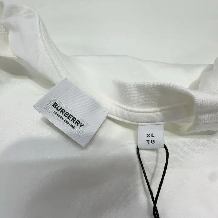 Burberry Burberry Monogram Logo Cotton T-Shirt White 0079 Size XL / US 12-14 / IT 48-50 - 10 Thumbnail