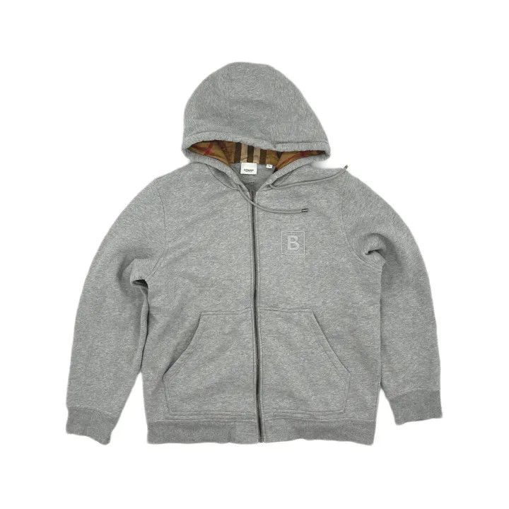Burberry Burberry Hoodie with Logo in Light Gray 0079 Size XL / US 12-14 / IT 48-50 - 2 Thumbnail