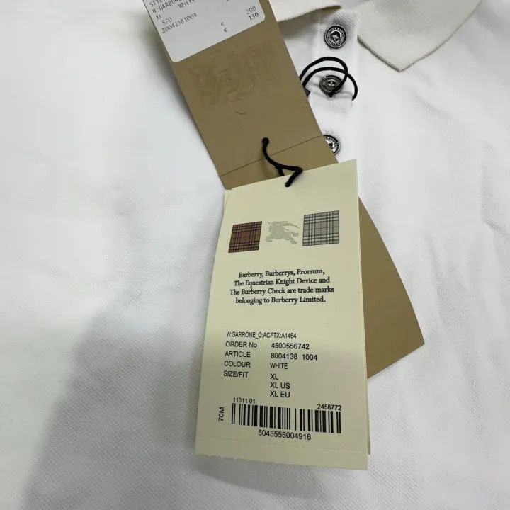 Burberry Burberry Short Sleeve Polo Shirt for Women 0079 Size XL / US 12-14 / IT 48-50 - 11 Thumbnail