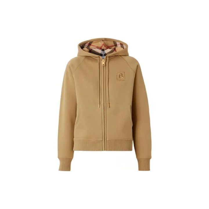Burberry Burberry Women's Khaki Logo Hooded Sweatshirt 0079 Size XS / US 0-2 / IT 36-38 - 2 Thumbnail