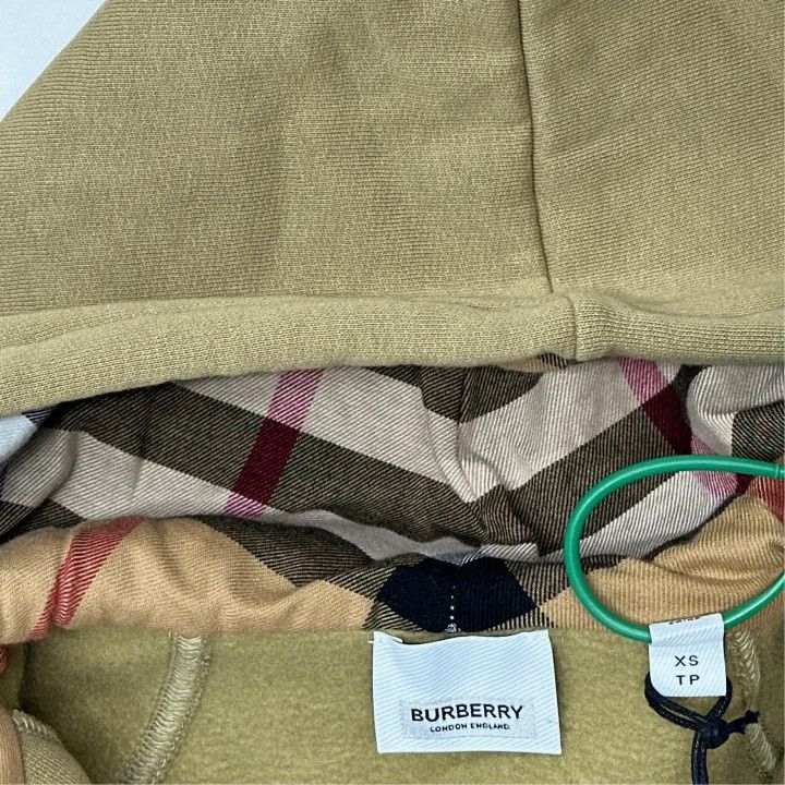 Burberry Burberry Women's Khaki Logo Hooded Sweatshirt 0079 Size XS / US 0-2 / IT 36-38 - 3 Thumbnail