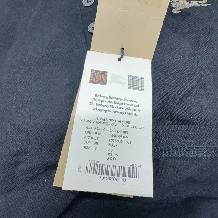 Burberry Burberry Black Casual Polo Shirt for Women 0079 Size XS / US 0-2 / IT 36-38 - 11 Thumbnail