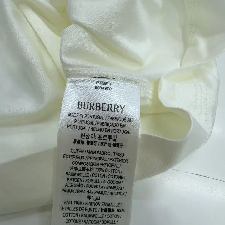 Burberry Burberry Logo Embroidered Rib Knit T-Shirt 0079 Size XS / US 0-2 / IT 36-38 - 3 Thumbnail