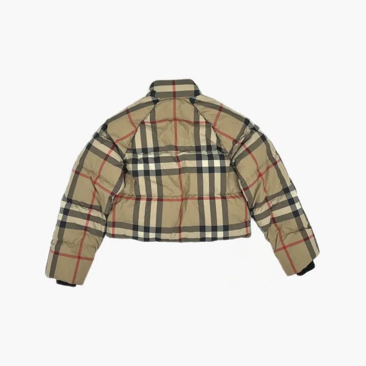 Burberry Burberry Cropped Check Puffer Jacket for Women 0079 Size XS / US 0-2 / IT 36-38 - 3 Thumbnail