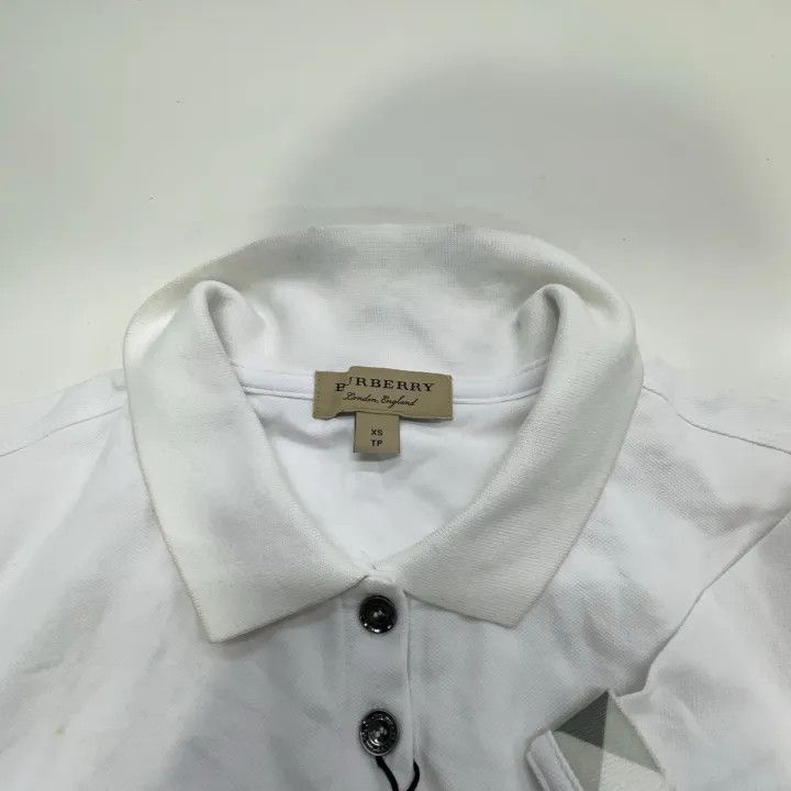Burberry Burberry Plain Short Sleeve Polo Shirt for Women 0079 Size XS / US 0-2 / IT 36-38 - 7 Thumbnail