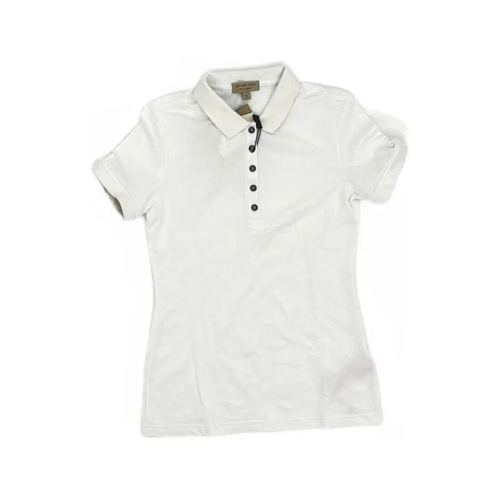 Burberry Burberry Plain Short Sleeve Polo Shirt for Women 0079 Size XS / US 0-2 / IT 36-38 - 2 Thumbnail