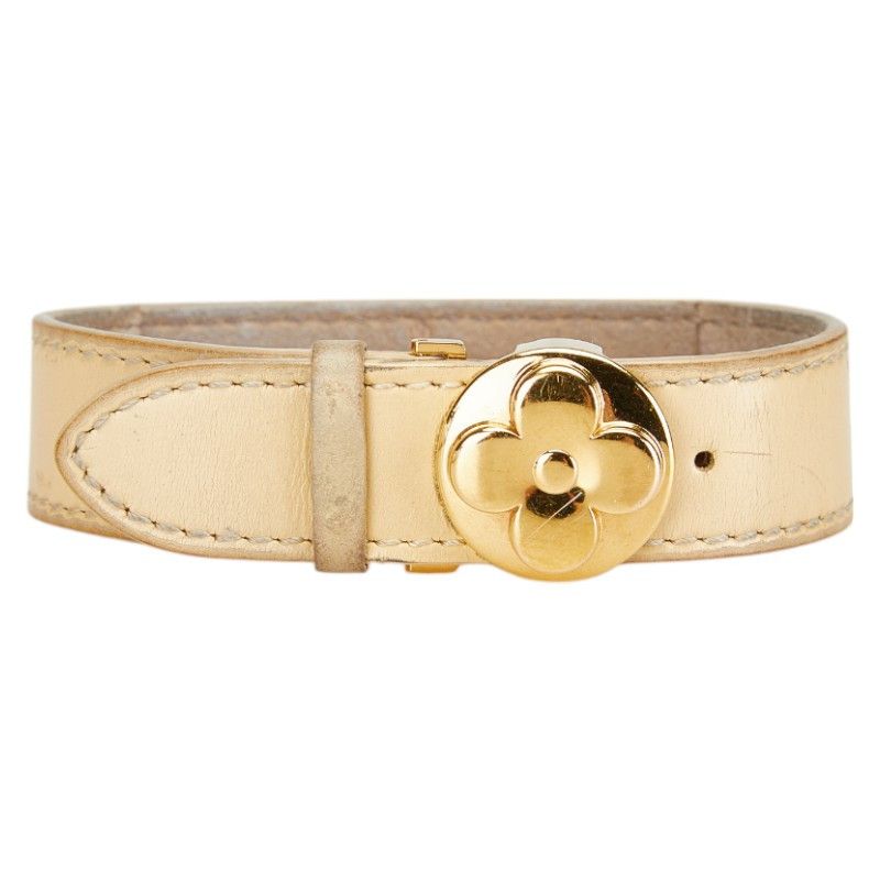 Louis Vuitton Louis Vuitton Louis Vuitton Braclet V Good Luck Monogram Leather Bracelet Leather Bracelet M64443 DUTY FREE for USA Size ONE SIZE - 2 Thumbnail