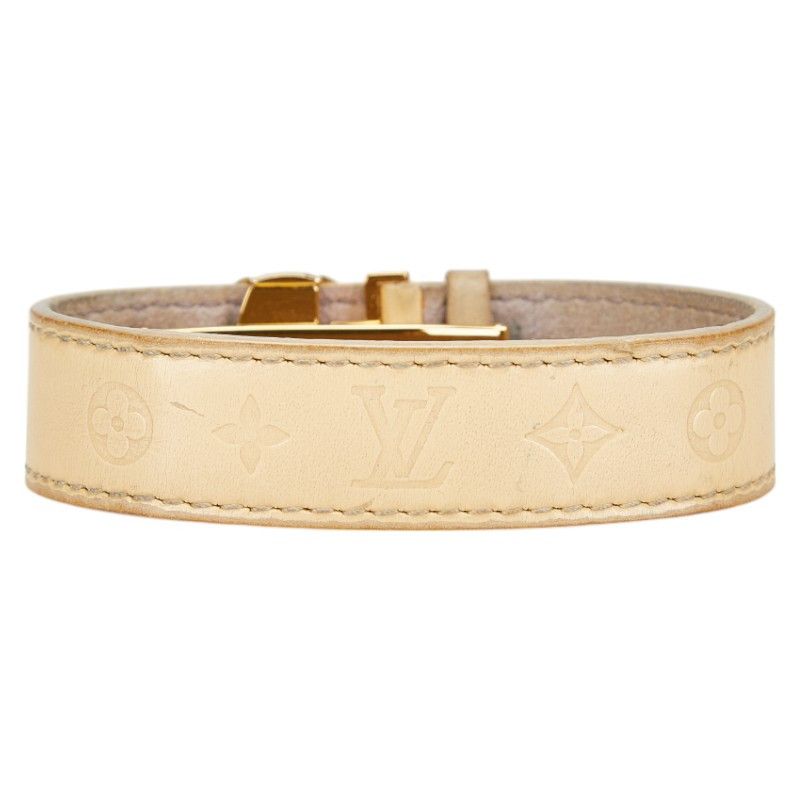 Louis Vuitton Louis Vuitton Louis Vuitton Braclet V Good Luck Monogram Leather Bracelet Leather Bracelet M64443 DUTY FREE for USA Size ONE SIZE - 4 Thumbnail