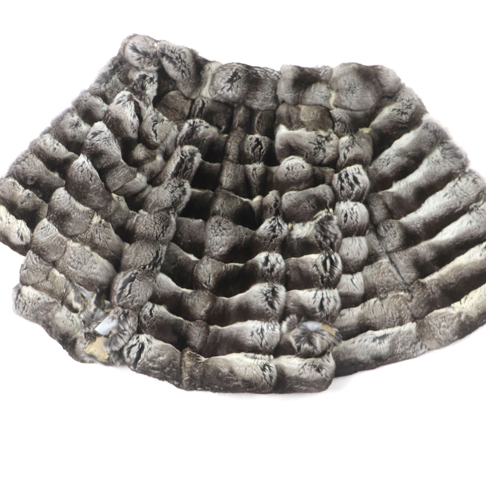 Other Other Chinchilla Genuine Fur Poncho Cape Natural Material Outerwear DUTY FREE for USA Size ONE SIZE - 3 Thumbnail