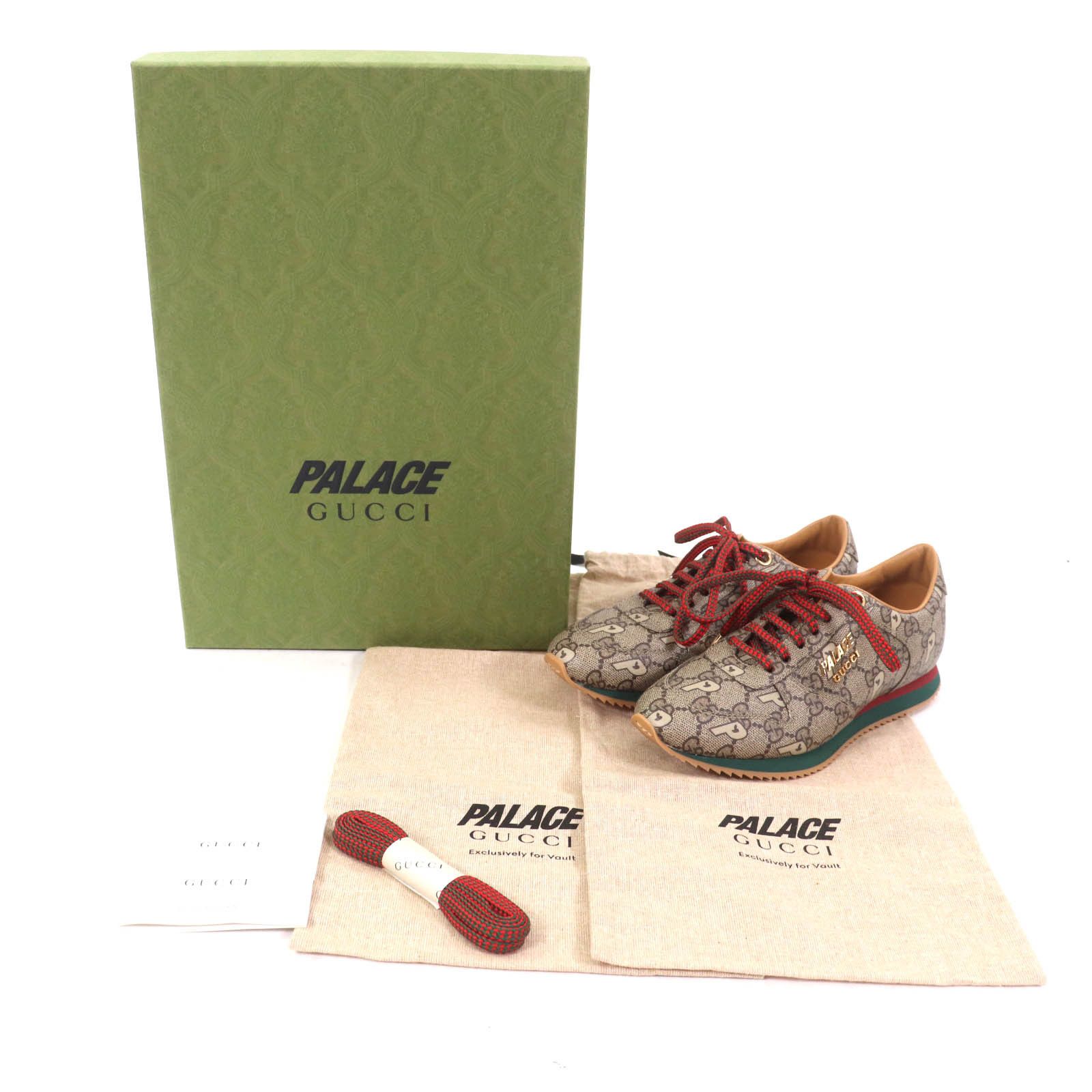 Gucci Gucci Gucci Palace Palace GG Supreme Metal Logo Lace-up Sneakers Canvas Shoes 727940 DUTY FREE for USA Size ONE SIZE - 2 Thumbnail
