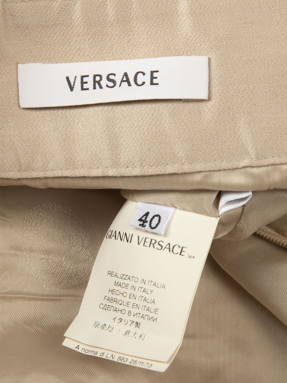 Versace Beige Python Embossed Skirt Size 27" / US 4 / IT 40 - 9 Thumbnail