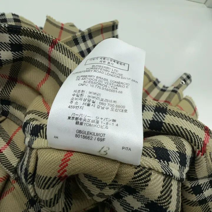 Burberry Burberry Plaid Pleated Skirt for Women 0079 Size 22" - 4 Thumbnail