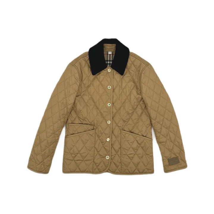 Burberry Burberry Vintage Corduroy Lined Diamond Quilted Jacket 0079 Size XXS / US 00 / IT 34 - 2 Thumbnail