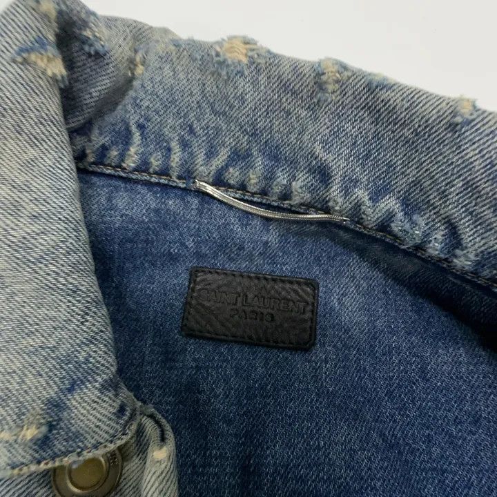 Saint Laurent Paris Yves Saint Laurent Denim Jacket for Women 0079 Size XS / US 0-2 / IT 36-38 - 4 Thumbnail