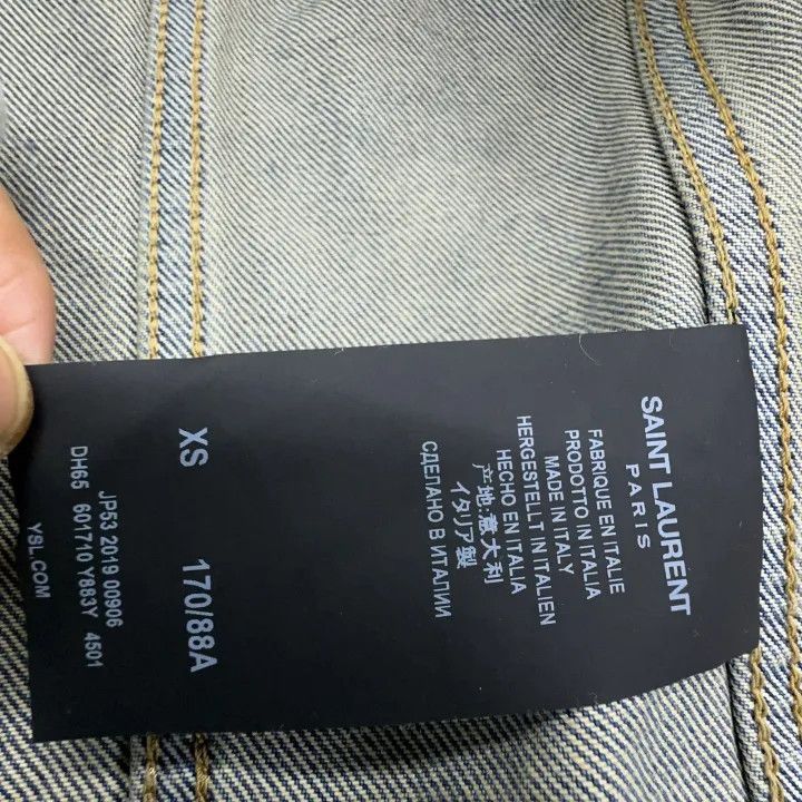 Saint Laurent Paris Yves Saint Laurent Denim Jacket for Women 0079 Size XS / US 0-2 / IT 36-38 - 3 Thumbnail