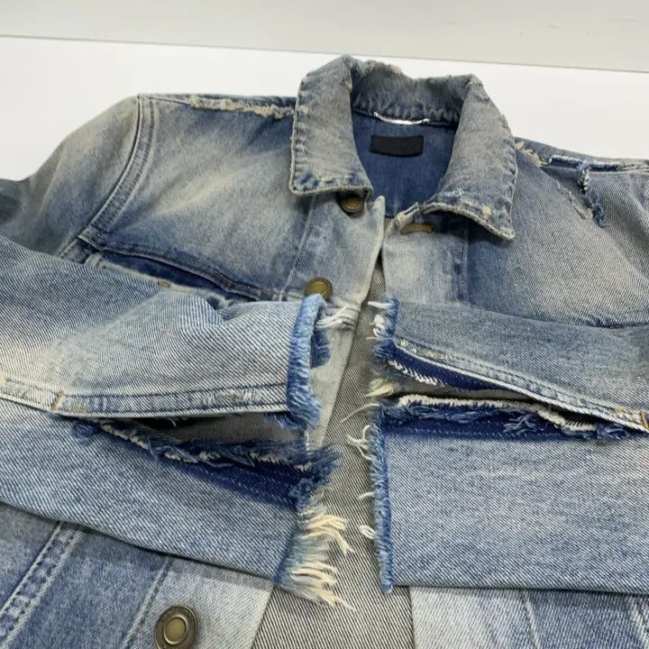 Saint Laurent Paris Yves Saint Laurent Denim Jacket for Women 0079 Size XS / US 0-2 / IT 36-38 - 7 Thumbnail