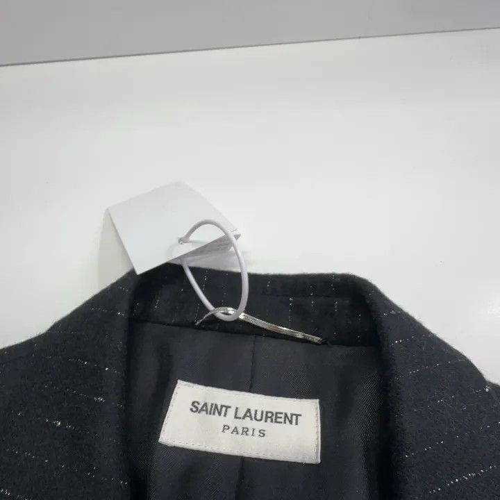 Saint Laurent Paris Yves Saint Laurent Black Striped Blazer Jacket 0079 Size L / US 10 / IT 46 - 5 Thumbnail
