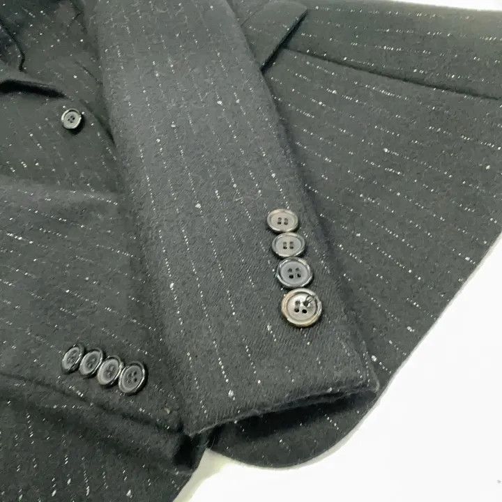 Saint Laurent Paris Yves Saint Laurent Black Striped Blazer Jacket 0079 Size L / US 10 / IT 46 - 7 Thumbnail