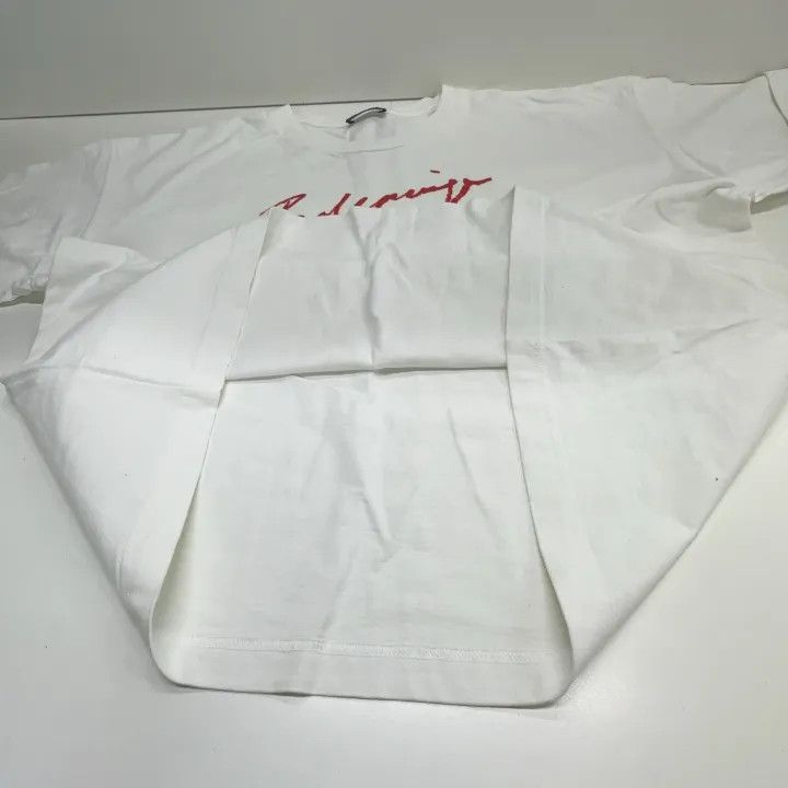 Balenciaga Balenciaga SS23 White Logo Print Short Sleeve T-shirt 0079 Size XXL / US 16-18 / IT 52-54 - 7 Thumbnail