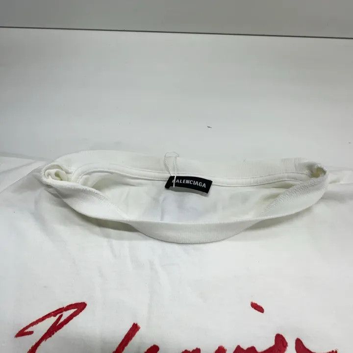 Balenciaga Balenciaga SS23 White Logo Print Short Sleeve T-shirt 0079 Size XXL / US 16-18 / IT 52-54 - 5 Thumbnail