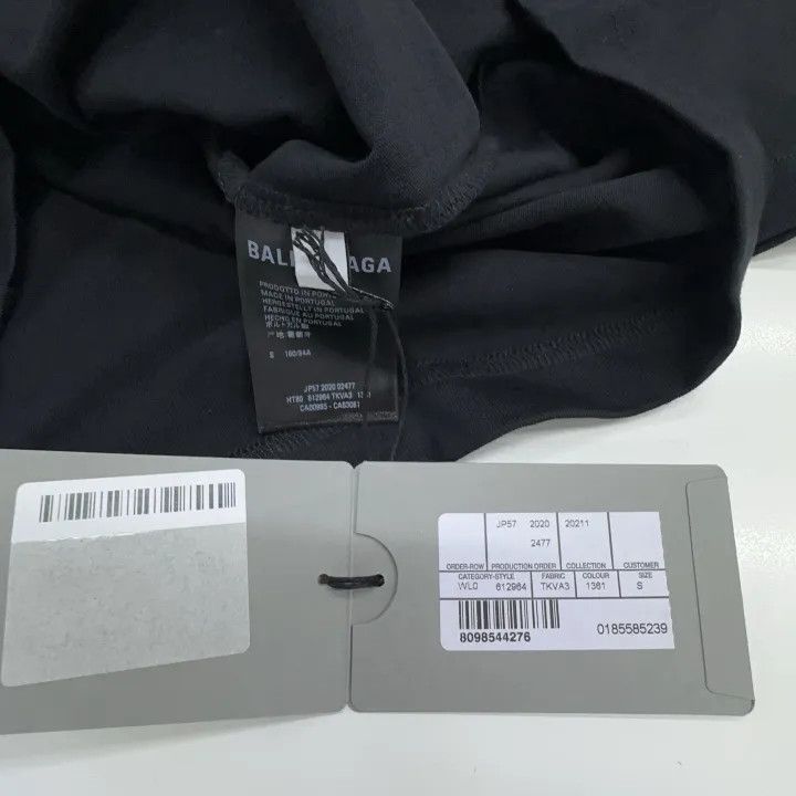 Balenciaga Balenciaga Black Graphic Print Short Sleeve T-Shirt 0079 Size S / US 4 / IT 40 - 3 Thumbnail