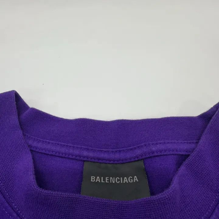 Balenciaga Balenciaga Logo T-Shirt in Purple for Women 0079 Size L / US 10 / IT 46 - 5 Thumbnail