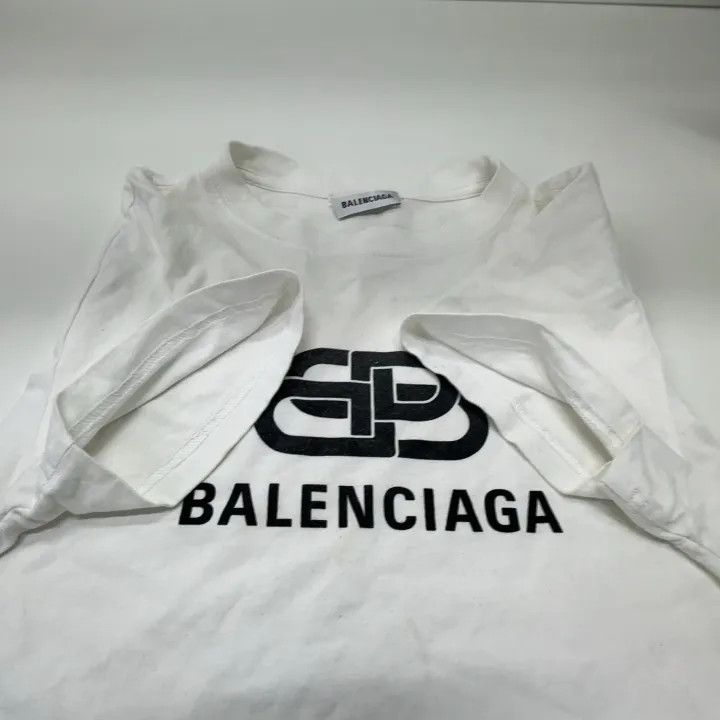 Balenciaga Balenciaga Logo Print Short Sleeve T-Shirt for Women 0079 Size S / US 4 / IT 40 - 10 Thumbnail