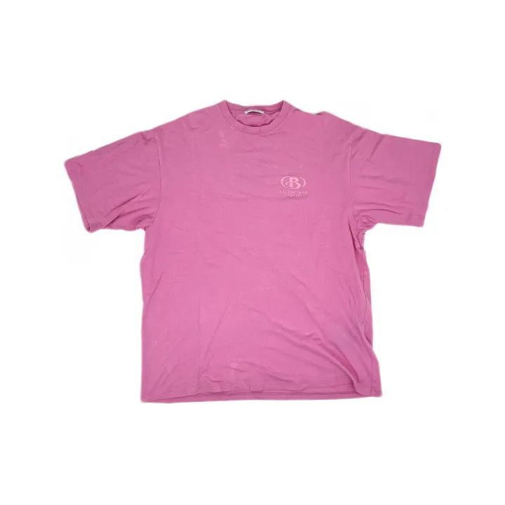 Balenciaga Balenciaga Pink Loose Short Sleeve T-Shirt 0079 Size M / US 6-8 / IT 42-44 - 2 Thumbnail