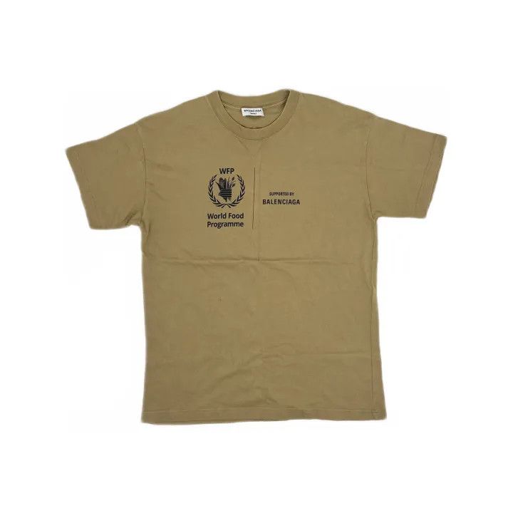 Balenciaga Balenciaga Brown Logo Print Casual T-Shirt 0079 Size M / US 6-8 / IT 42-44 - 2 Thumbnail