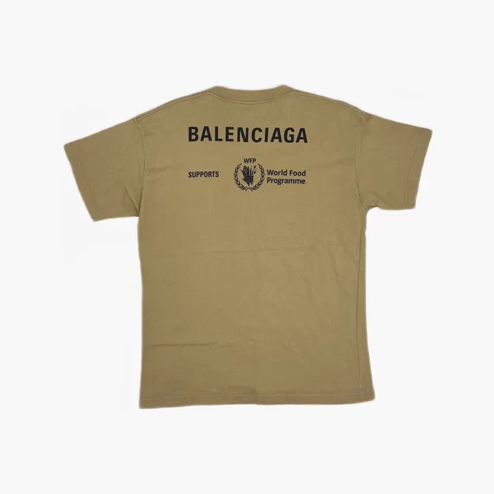 Balenciaga Balenciaga Brown Logo Print Casual T-Shirt 0079 Size M / US 6-8 / IT 42-44 - 3 Thumbnail