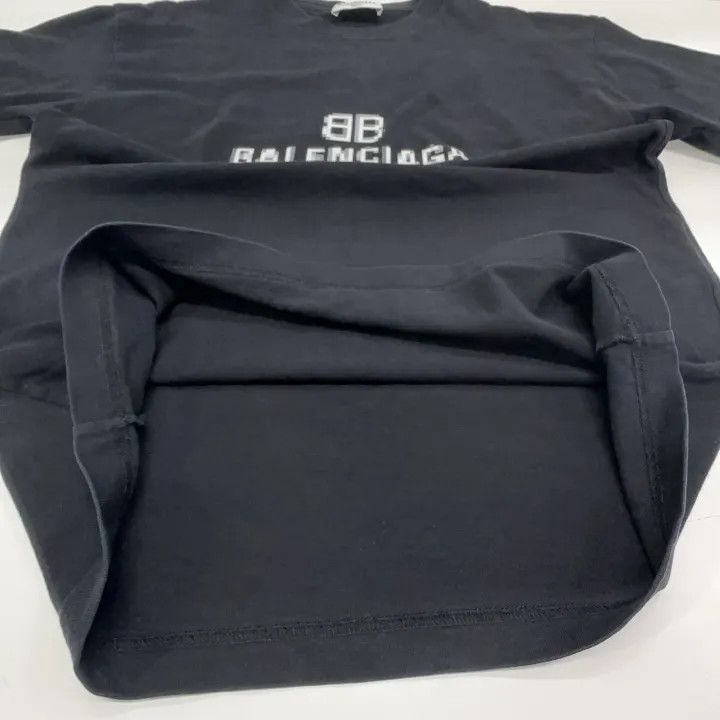 Balenciaga Balenciaga Black Logo Oversized Short Sleeve T-Shirt 0079 Size XS / US 0-2 / IT 36-38 - 8 Thumbnail