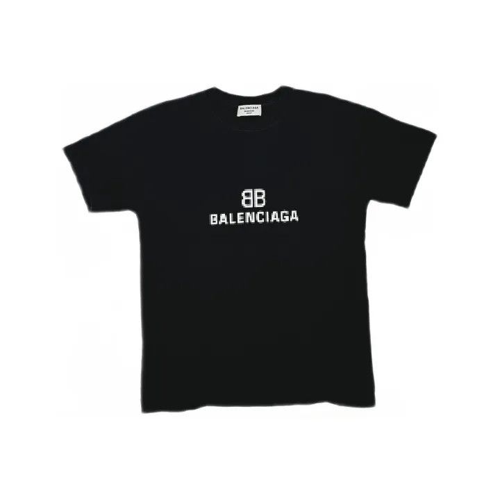 Balenciaga Balenciaga Black Logo Oversized Short Sleeve T-Shirt 0079 Size XS / US 0-2 / IT 36-38 - 2 Thumbnail